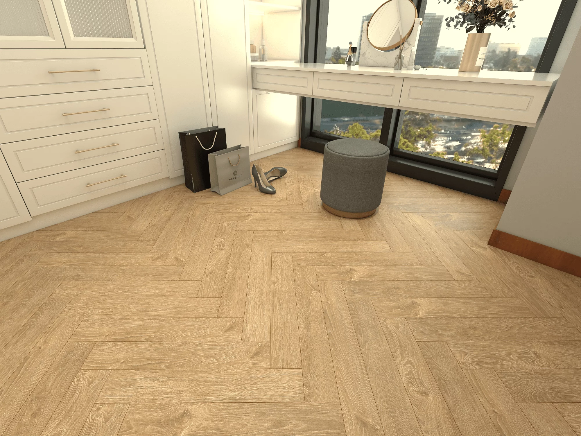 Кварцвиниловая плитка ICONFLOOR (Айкон Флор) Коллекция PURPLE LVT Дизайн PLVT205  Дуб Оскар (610x122x2,2 мм)