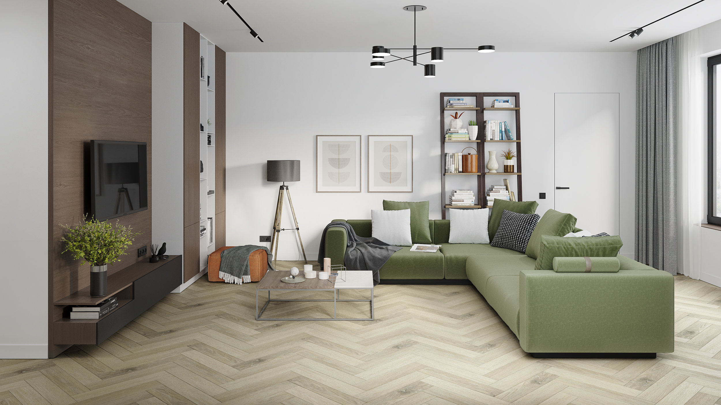 Кварц-виниловая плитка DAMY FLOOR Коллекция LONDON LVT Дизайн 200415EL-01-LVT Честер (590×118х2,5мм)
