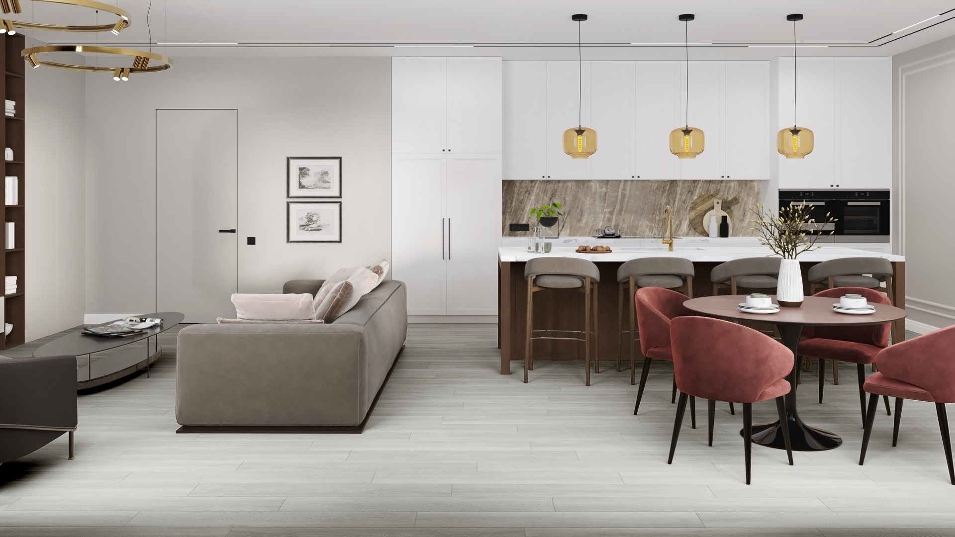 SPC ламинат DAMY FLOOR Коллекция Family Дизайн TCM304-3 Дуб Зимний (1220х180х4 мм)