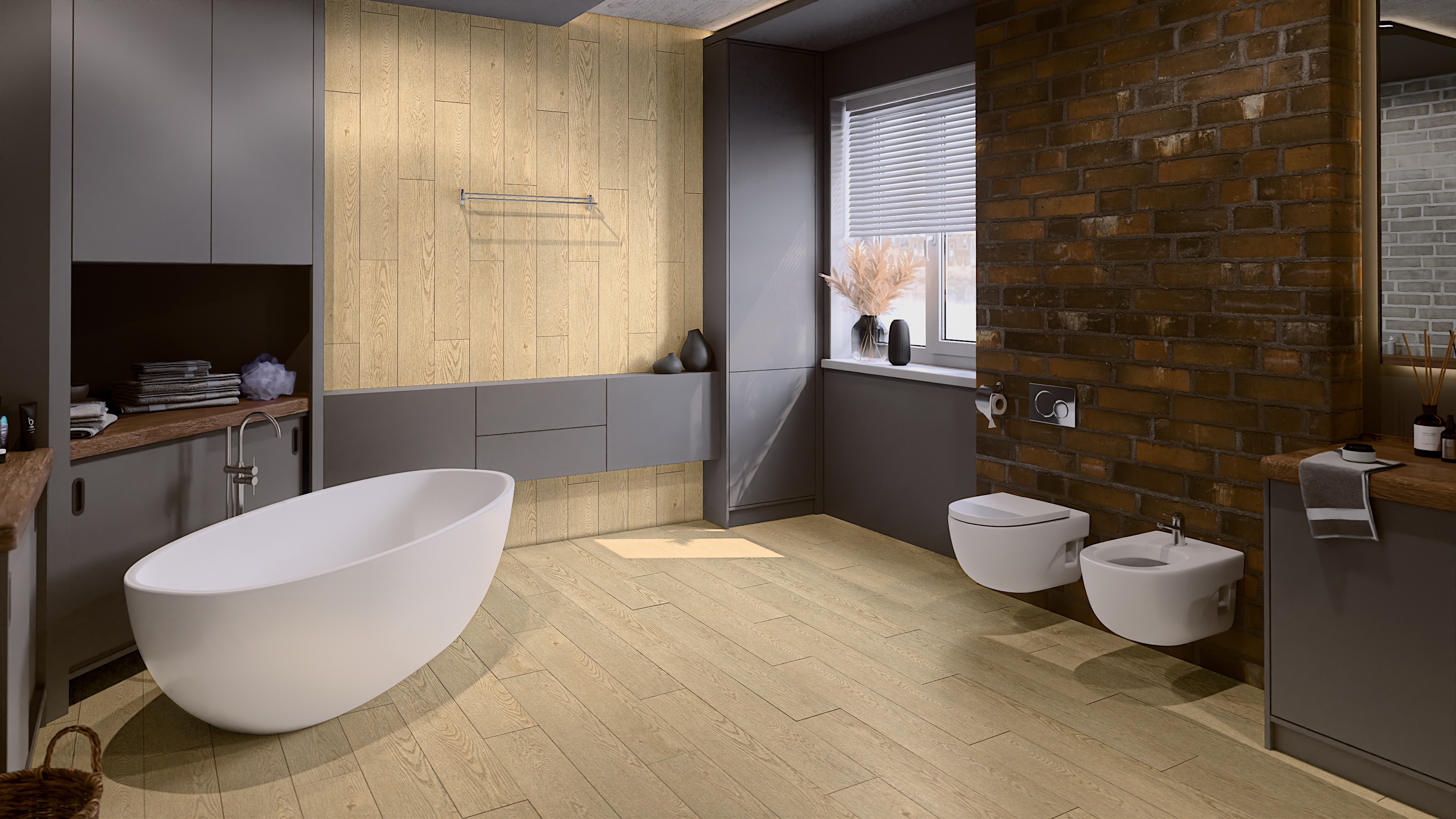 SPC ламинат DAMY FLOOR Коллекция Family Дизайн 0030-2 Дуб Латте (1220х180х4 мм)
