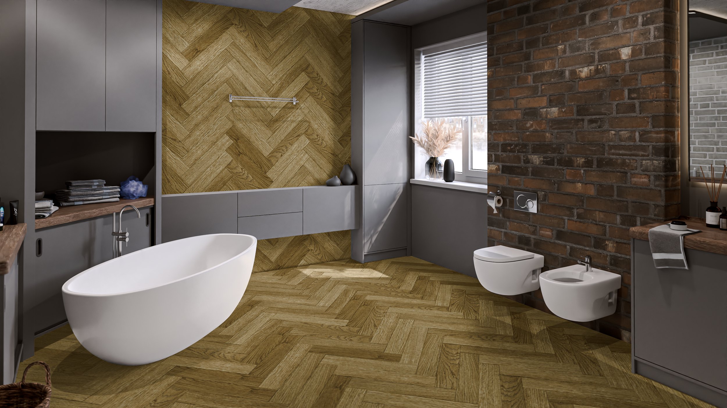 Кварц-виниловая плитка DAMY FLOOR Коллекция LONDON LVT Дизайн 190902EL-07-LVT Шеффилд (590×118х2,5мм)
