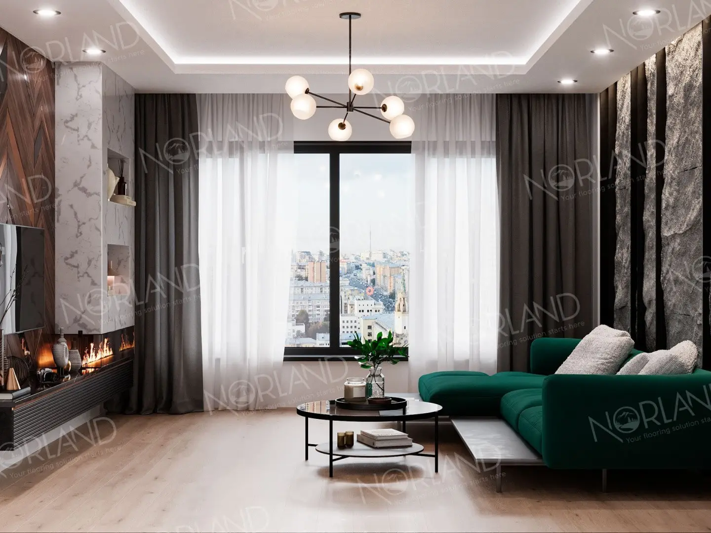 Кварц-виниловая плитка NORLAND LVT Коллекция  Sigrid LVT Дизайн 1003-5 Alante (1219,2×184,15х2мм)