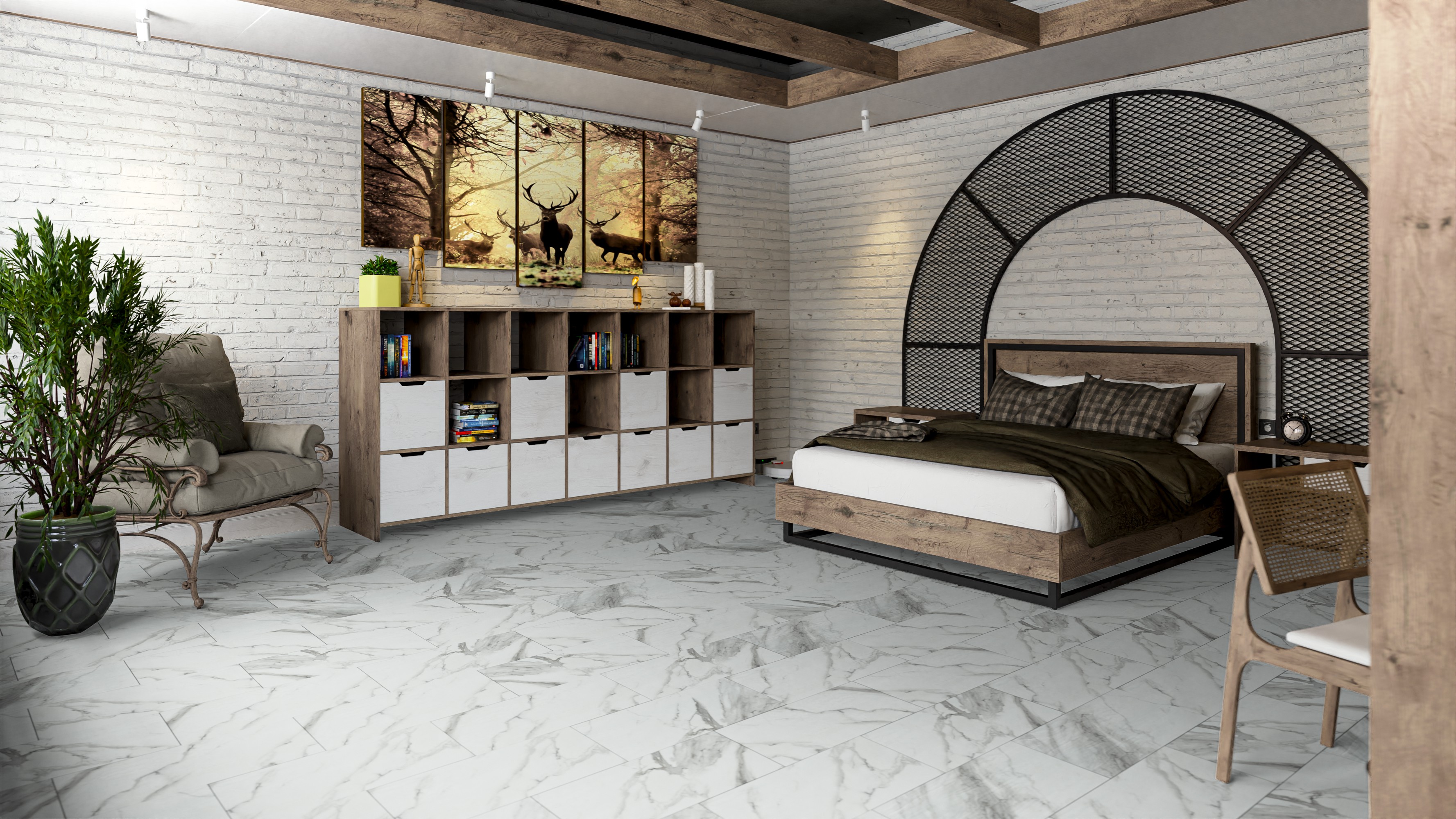 SPC ламинат DAMY FLOOR Коллекция ASCENT STRONG Дизайн 124-1-ST Эверест (610х305х5 мм)