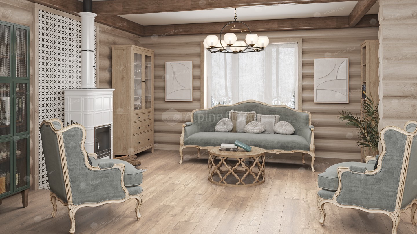 Виниловый (SPC) ламинат ALPINE FLOOR Коллекция REAL WOOD Дизайн ECO 2-5 Дуб натуральный (1220*183*6мм)