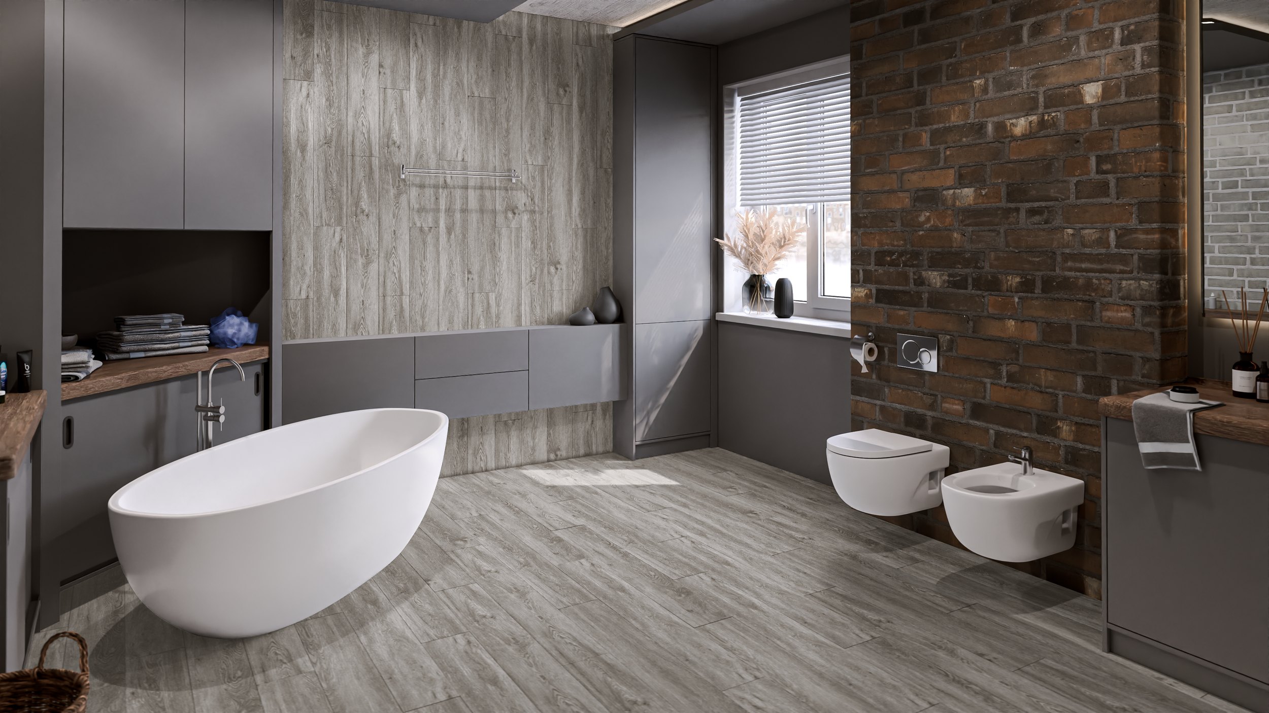 Кварц-виниловая плитка DAMY FLOOR Коллекция  FAMILY LVT Дизайн SL3683-6-LVT Дуб Английский (1227×187х2,5мм)