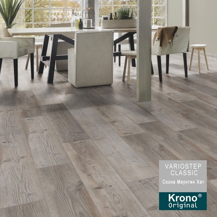 Ламинат KRONOSPAN (КРОНОШПАН) Коллекция VARIOSTEP CLASSIC Дизайн К047 Сосна Маунтин Хат (1285х192х8 мм)