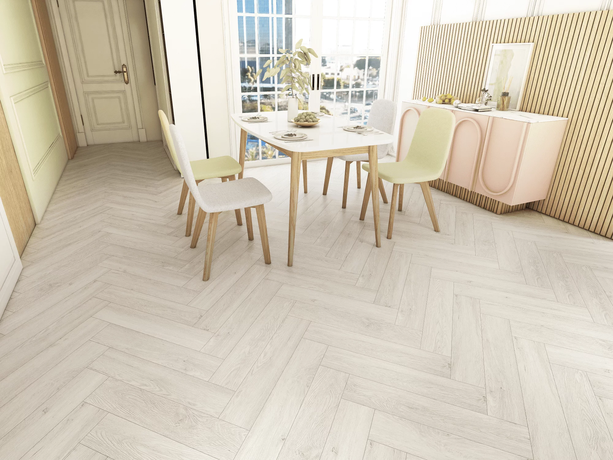 Кварцвиниловая плитка ICONFLOOR (Айкон Флор) Коллекция PURPLE LVT Дизайн PLVT206  Дуб Нувель (610x122x2,2 мм)