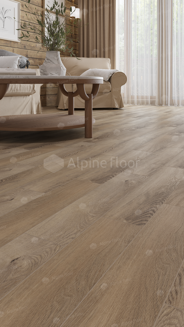 Виниловый (SPC) ламинат ALPINE FLOOR Коллекция PARQUET PREMIUM ABA Дизайн ECO 19-17 Дуб Природный Изысканный (600х125х8мм)