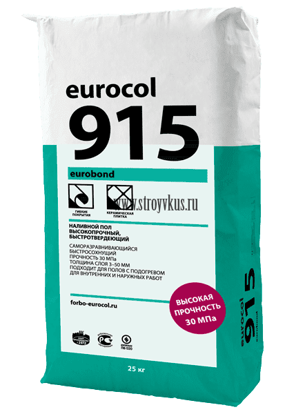 EUROBOND 915 Нивелирующая масса. толщина слоя до 50 мм_25 кг