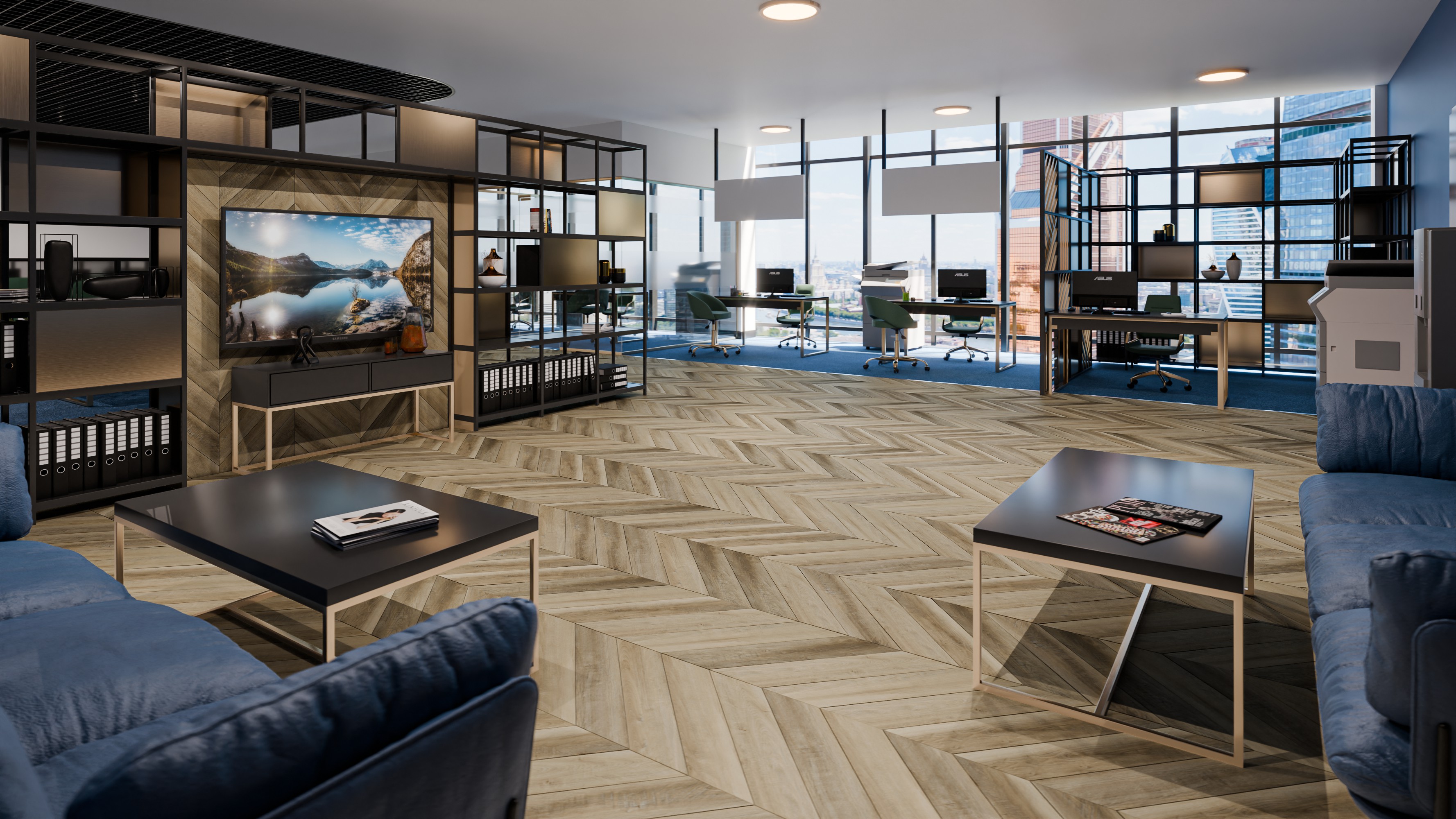 SPC ламинат DAMY FLOOR Коллекция CHEVRON Дизайн DF06-Ch Амбуаз (600х127х5 мм)