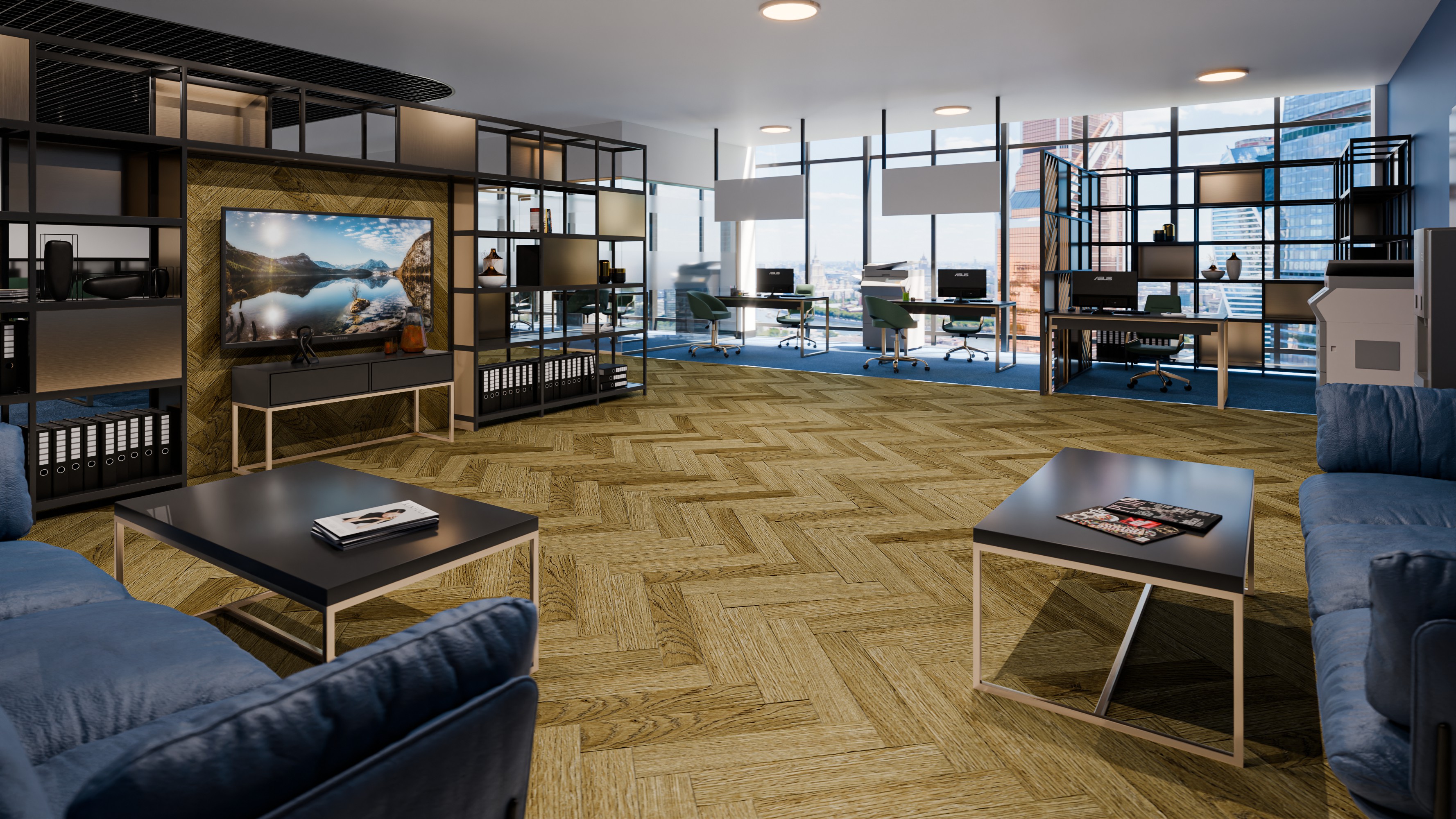 Кварц-виниловая плитка DAMY FLOOR Коллекция LONDON LVT Дизайн 190902EL-07-LVT Шеффилд (590×118х2,5мм)