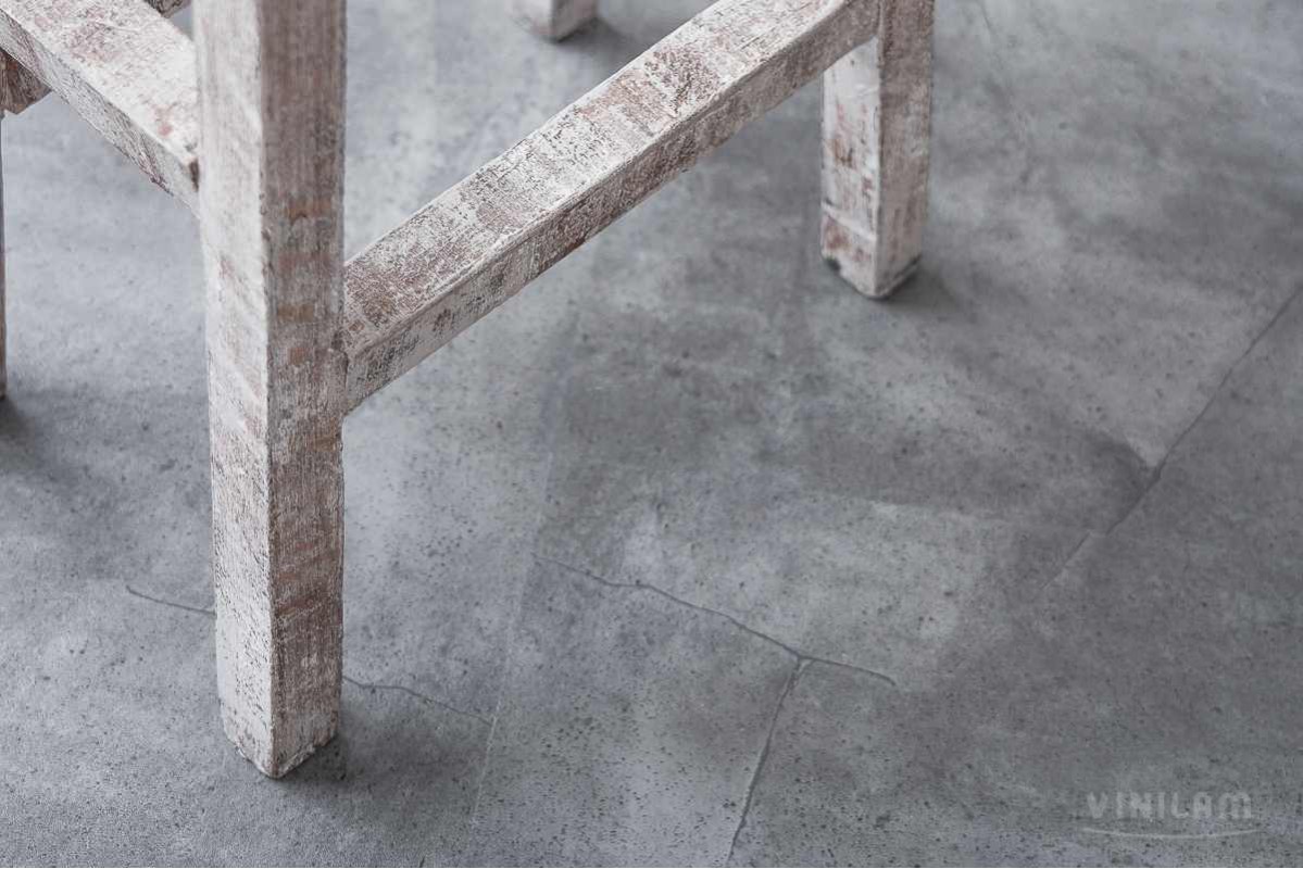 Кварц-виниловая плитка VINILAM (ВИНИЛАМ) Коллекция CERAMO STONE XXL GLUE Дизайн 61602 Серый Бетон (950*480*2.5 мм)