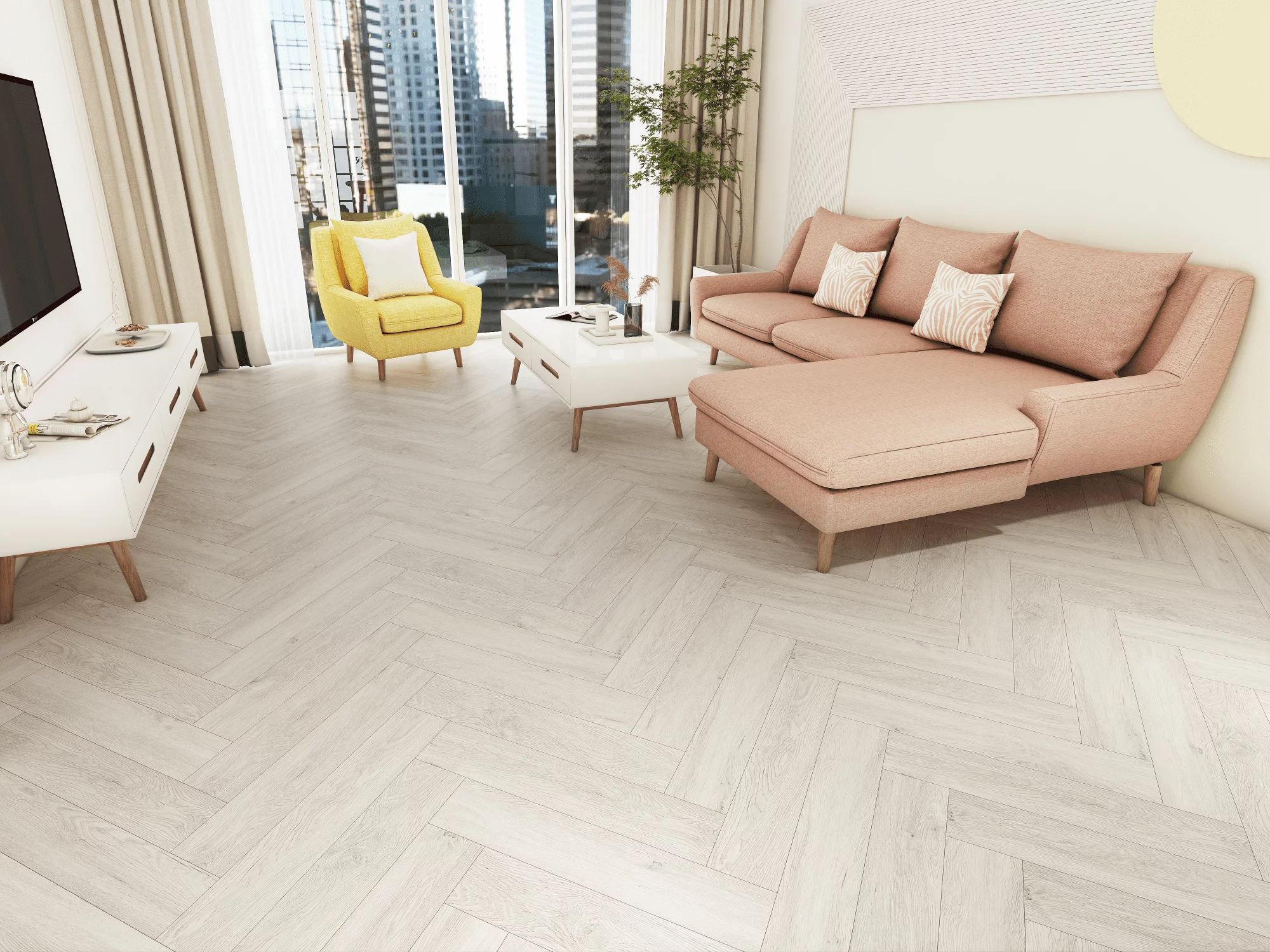 Кварцвиниловая плитка ICONFLOOR (Айкон Флор) Коллекция PURPLE LVT Дизайн PLVT206  Дуб Нувель (610x122x2,2 мм)