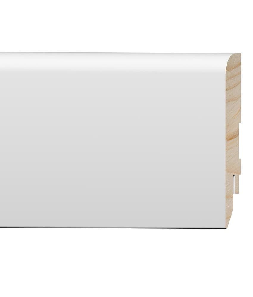 Плинтус МДФ белый PURE FURIE 83х16x2400