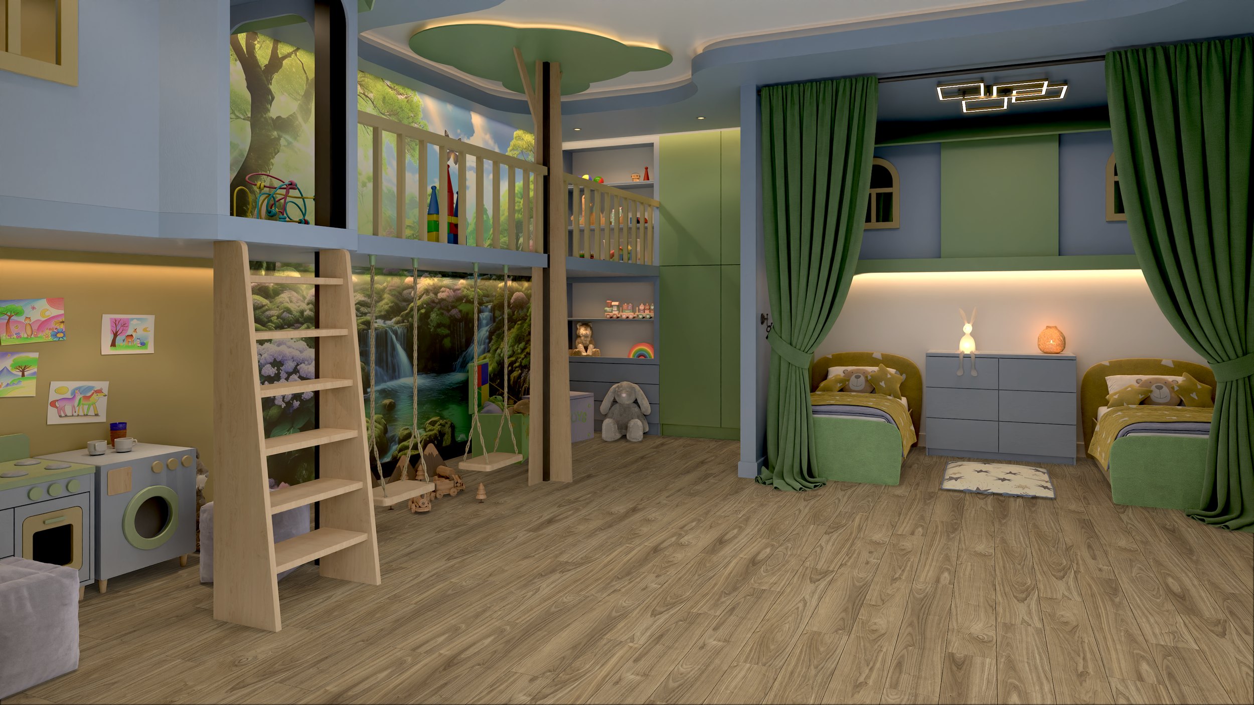 Кварц-виниловая плитка DAMY FLOOR Коллекция  FAMILY LVT Дизайн 0036-2-LVT Орех Европейский (1227×187х2,5мм)