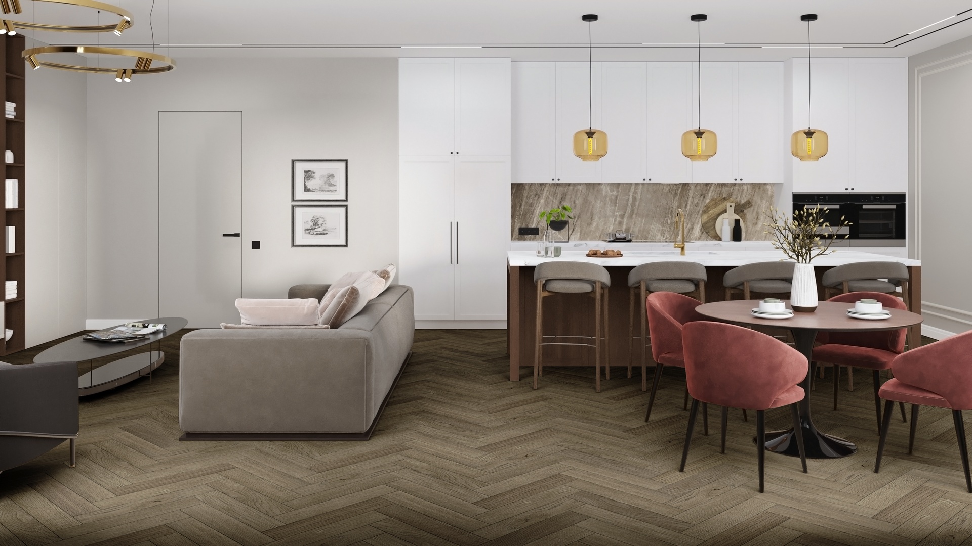 SPC ламинат DAMY FLOOR Коллекция London Дизайн 200410EL-12 Оксфорд (615х123х4 мм)