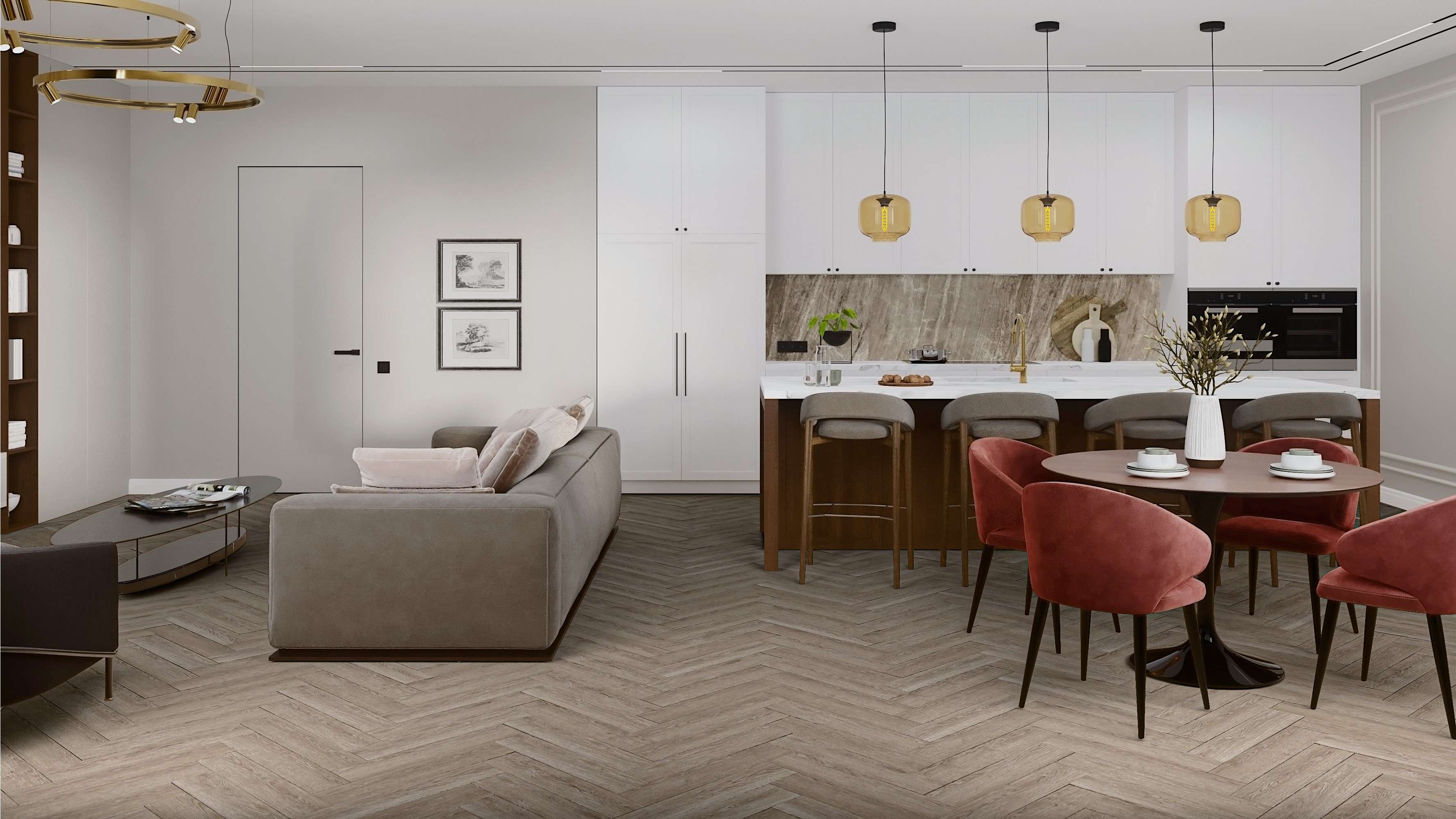 SPC ламинат DAMY FLOOR Коллекция London Дизайн 0137 Ливерпуль (615х123х4.2 мм)