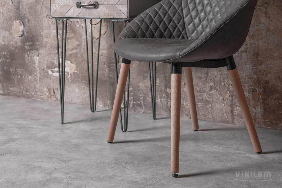 Кварц-виниловая плитка VINILAM (ВИНИЛАМ) Коллекция CERAMO STONE XXL GLUE Дизайн 61606 Бетон (950*480*2.5 мм)