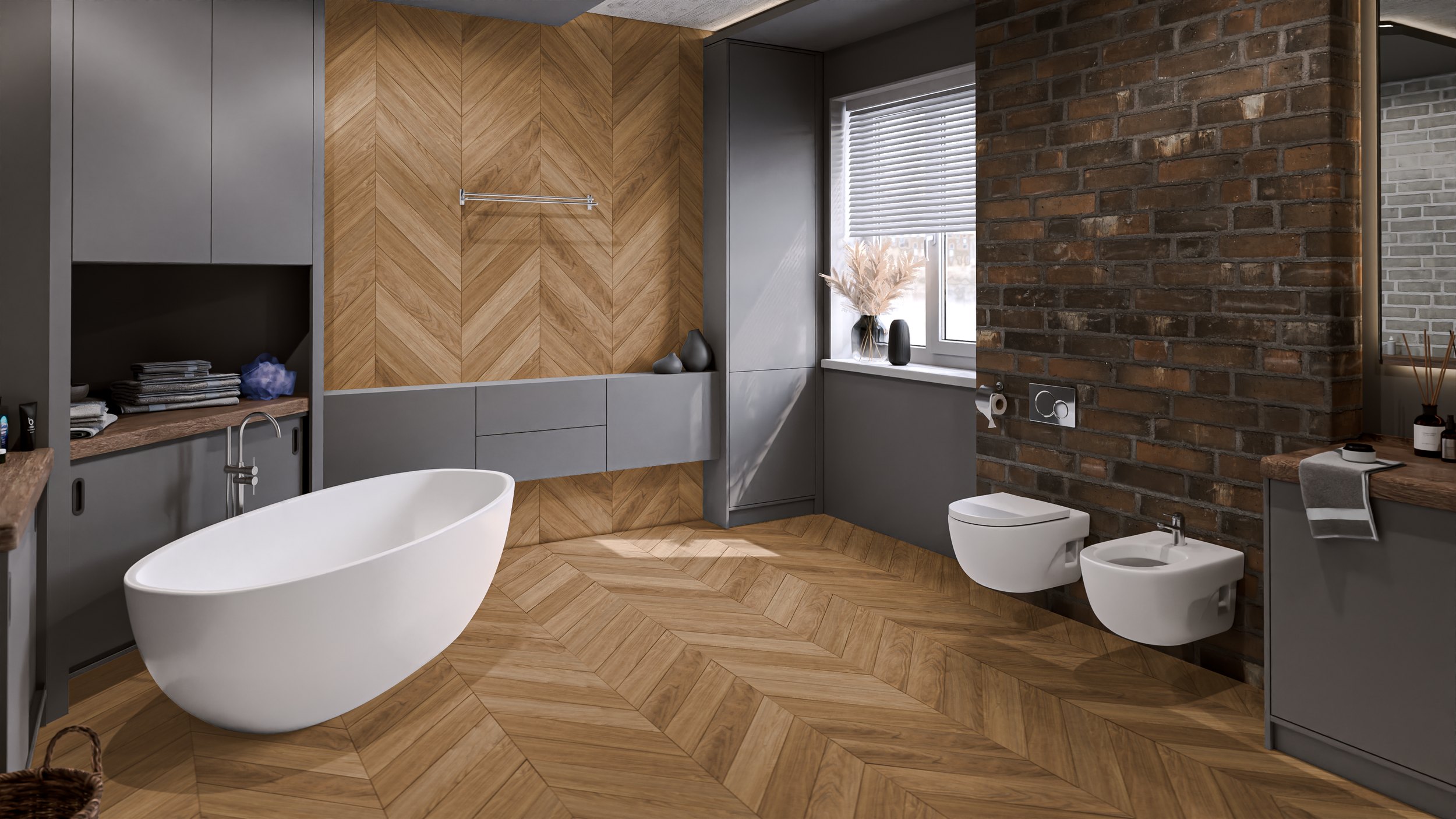SPC ламинат DAMY FLOOR Коллекция CHEVRON Дизайн DF09-Ch Монсоро (600х127х5 мм)