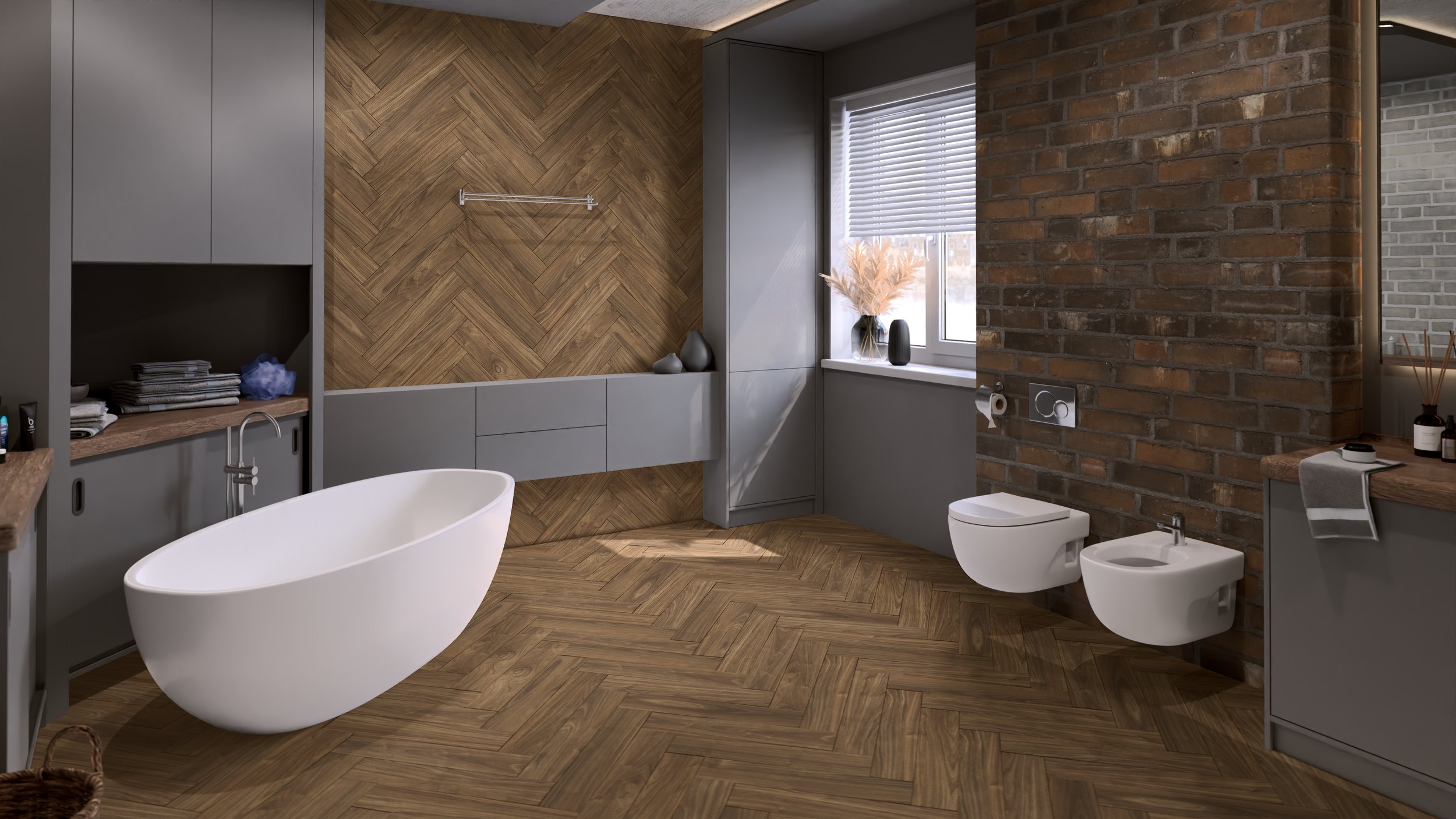 SPC ламинат DAMY FLOOR Коллекция London Дизайн 0036-1 Дерби (615х123х4 мм)
