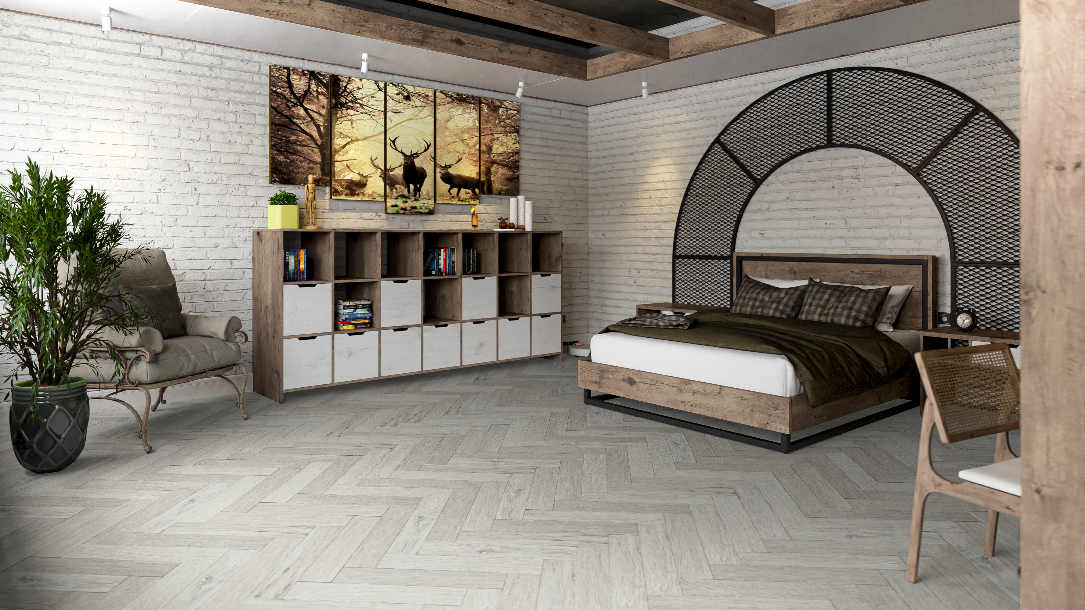 SPC ламинат DAMY FLOOR Коллекция London Дизайн 191023EL-04 Йорк (615х123х4 мм)