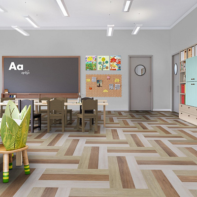 Виниловая плитка POLYSTYL Коллекция COSMIC Дизайн MOON (914.4х152.4х3 мм)