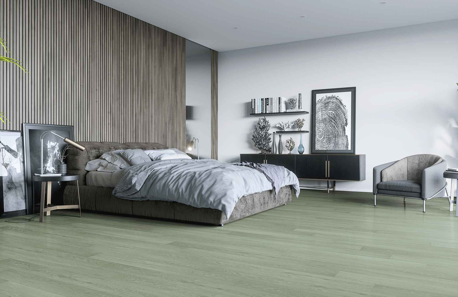 Кварцевый ламинат HOME EXPERT Коллекция NATURAL Дизайн 2106-12 Дуб Густой Туман (1220х150х3.5 мм)