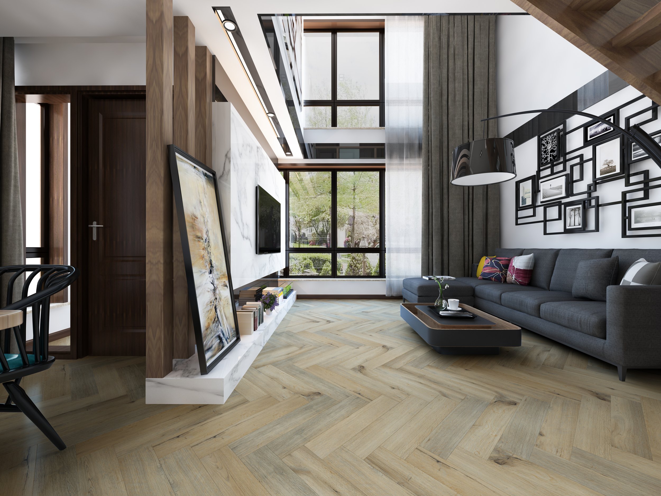 SPC ламинат DAMY FLOOR Коллекция London Дизайн 190707EL-01 Ковентри (615х123х4 мм)