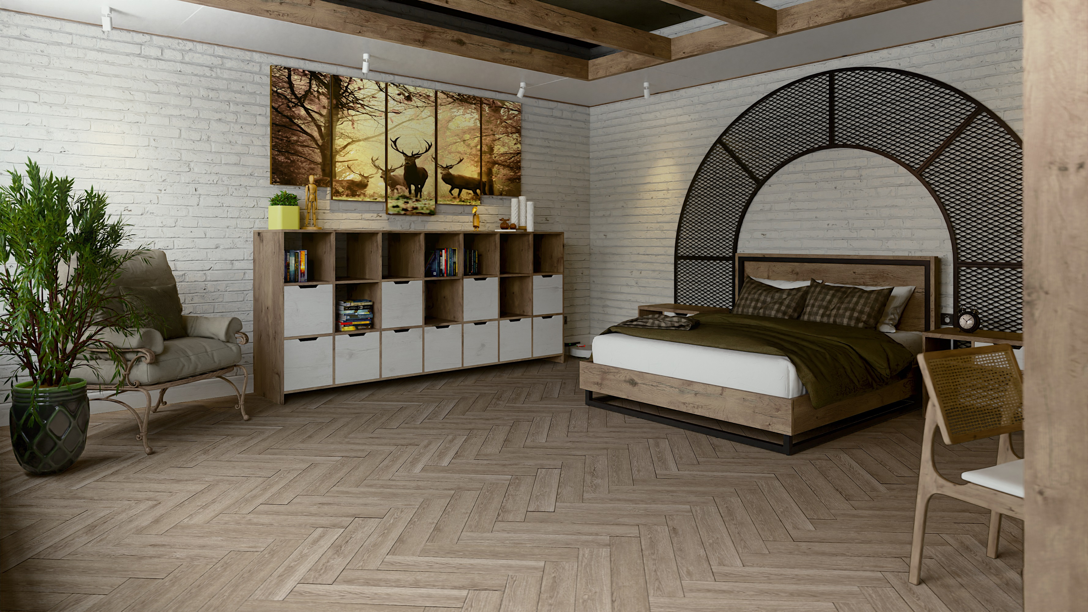 SPC ламинат DAMY FLOOR Коллекция London Дизайн 0137 Ливерпуль (615х123х4.2 мм)