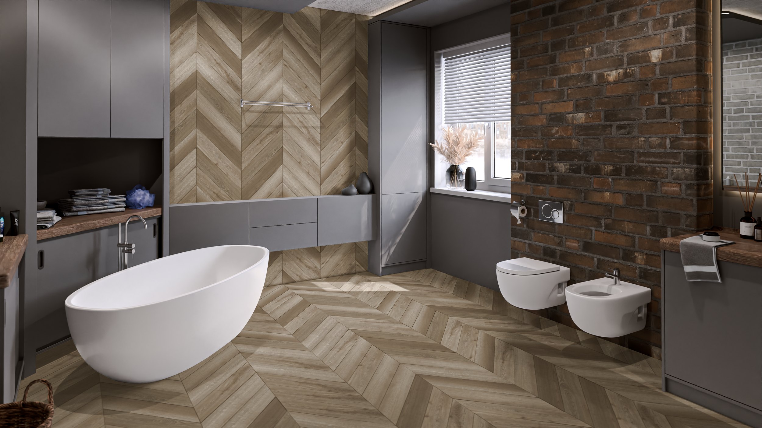 SPC ламинат DAMY FLOOR Коллекция CHEVRON Дизайн DF05-Ch Сен-Жермен (600х127х5 мм)