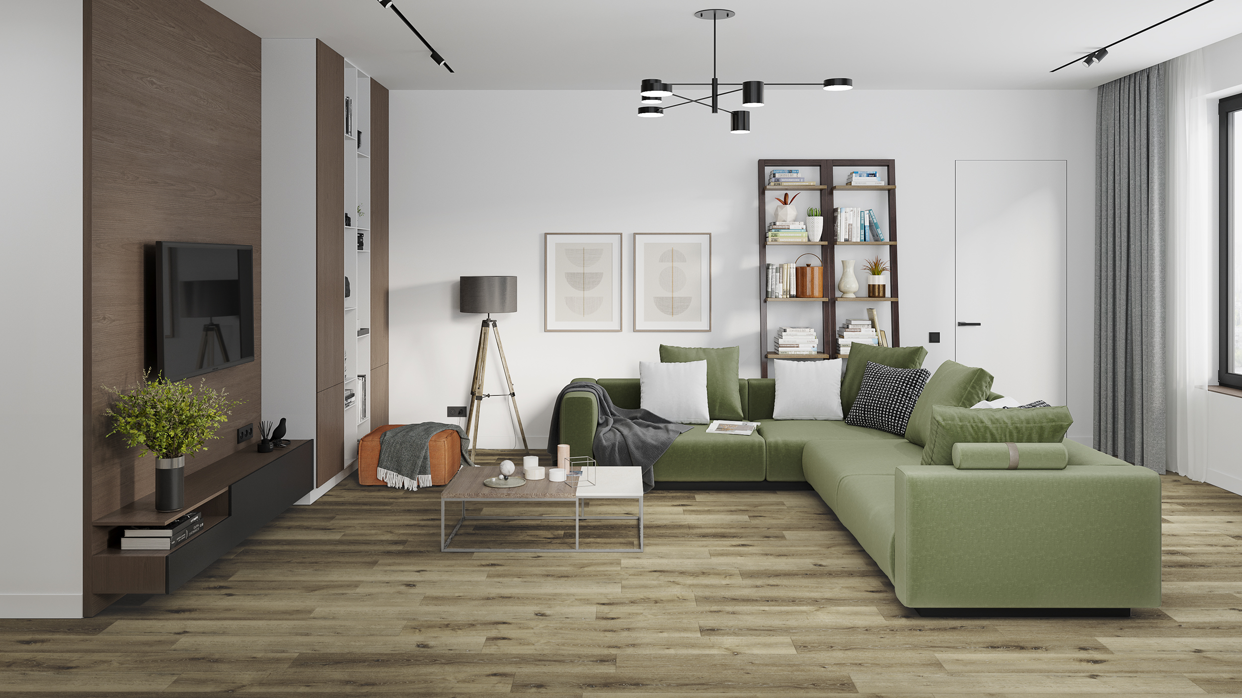 Кварц-виниловая плитка DAMY FLOOR Коллекция  FAMILY LVT Дизайн T7020-4-LVT Дуб Провинциальный (1227×187х2,5мм)